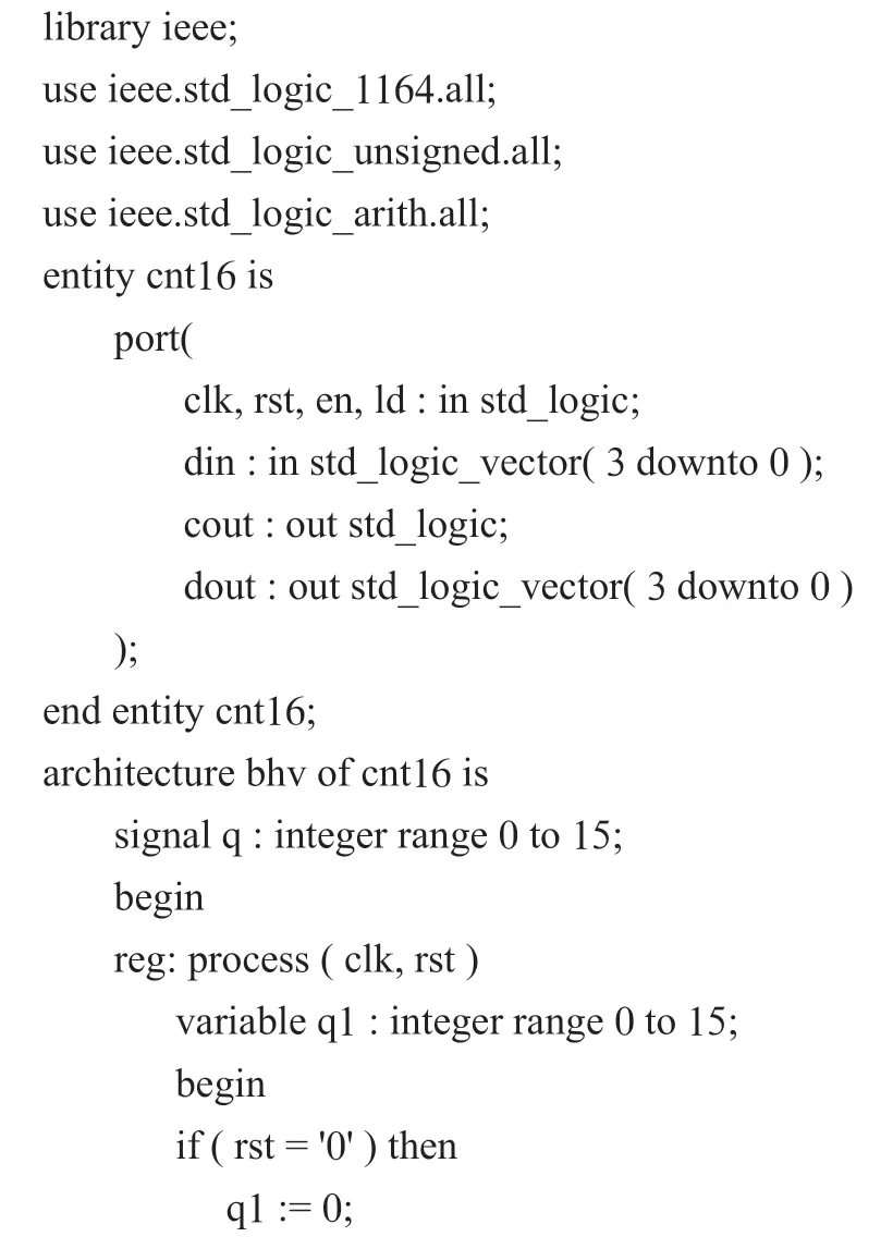 实用计数器的VHDL与VerilogHDL行为建模对比研究